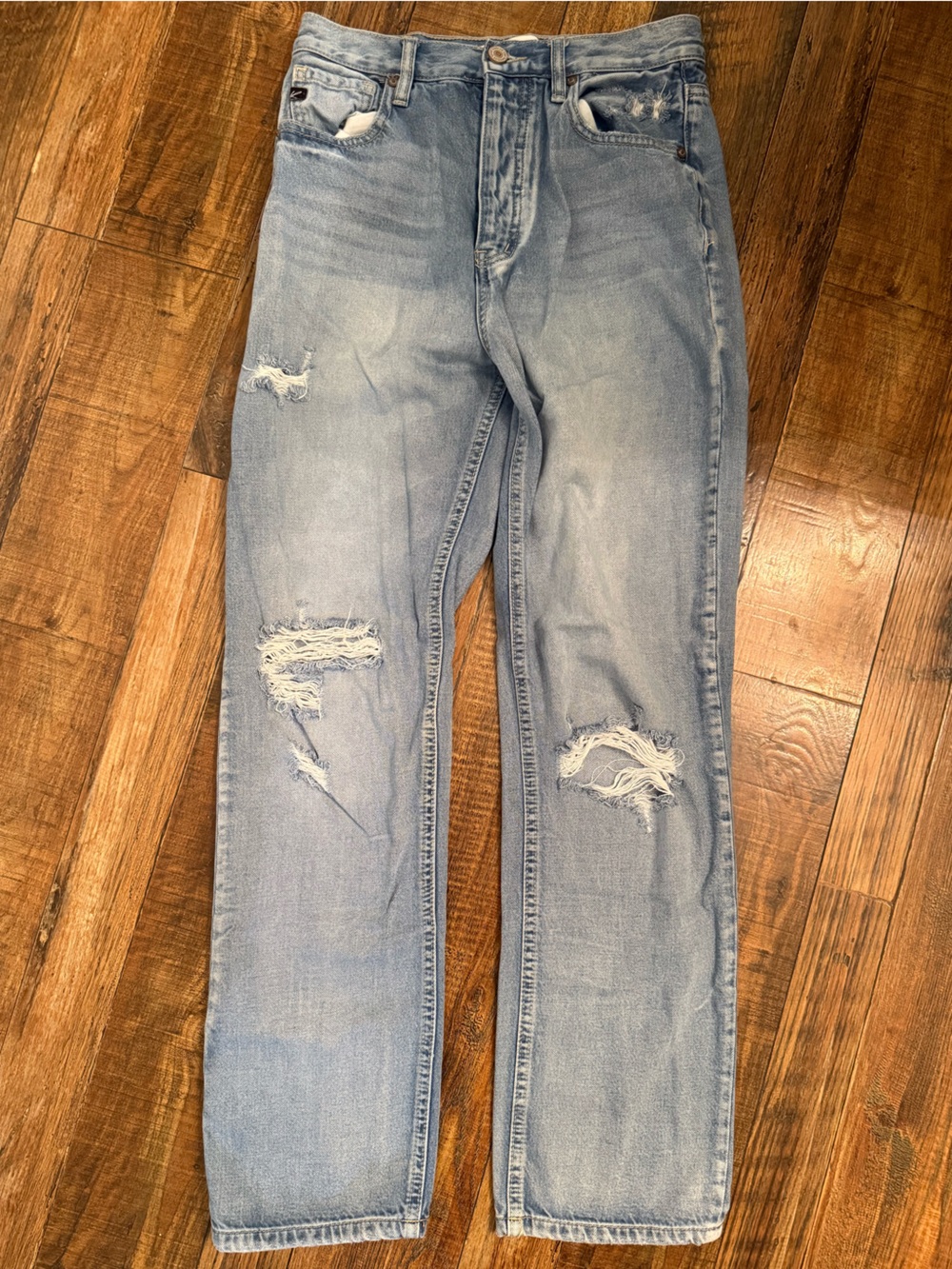 KanCan Light Wash Distressed Straight Leg Jeans